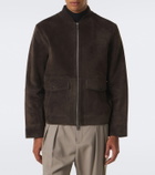 Yves Salomon Suede bomber jacket