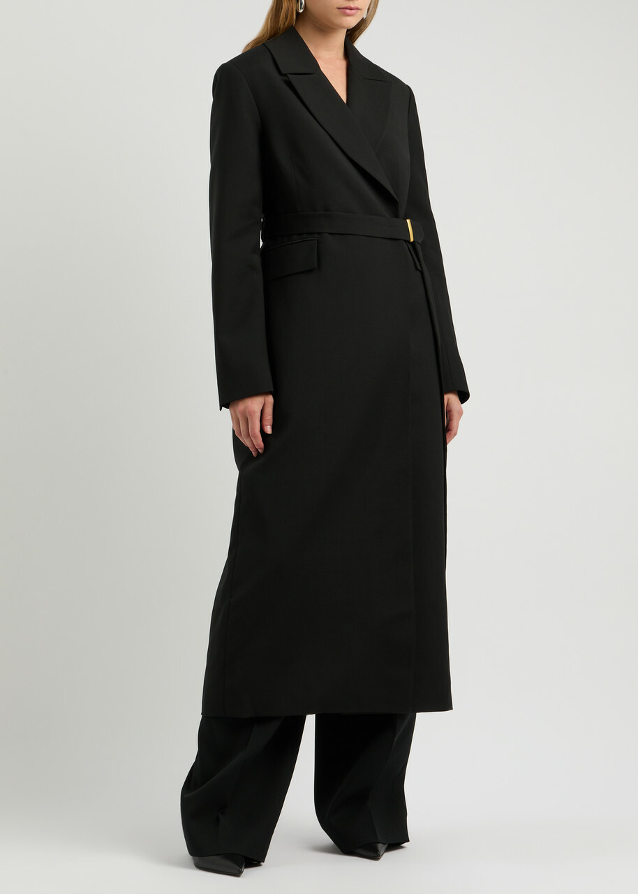 Clea Munro Belted Coat Black