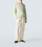 Giorgio Armani Open-knit linen-blend sweater