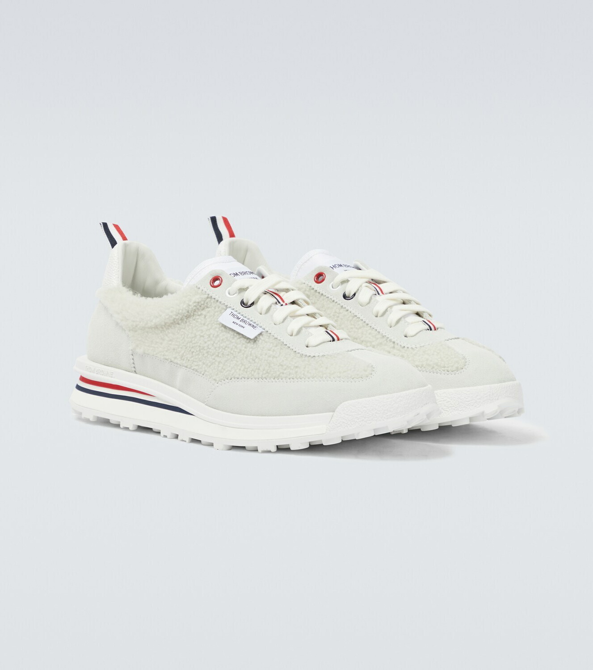Thom Browne Tech Runner suede and shearling sneakers Thom Browne