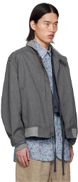 Engineered Garments Gray Stand Collar Bomber Jacket