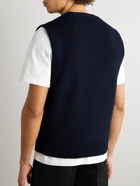 RÓHE - Kick Ribbed Wool Vest - Blue