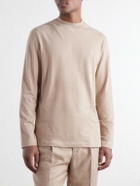 Brunello Cucinelli - Logo-Embroidered Cotton-Jersey T-Shirt - Neutrals