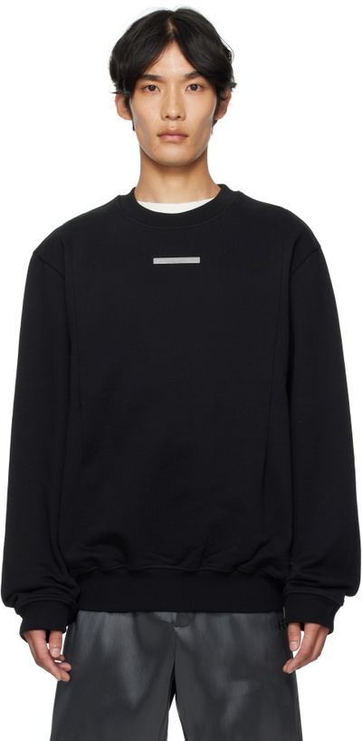 Photo: HELIOT EMIL Black Astrape Crewneck Sweatshirt