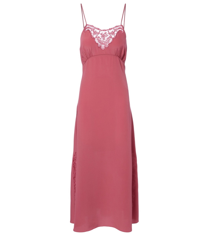 Photo: Chloé Lace-trimmed silk slip dress