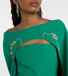Safiyaa Rowan Manorel embellished caped minidress