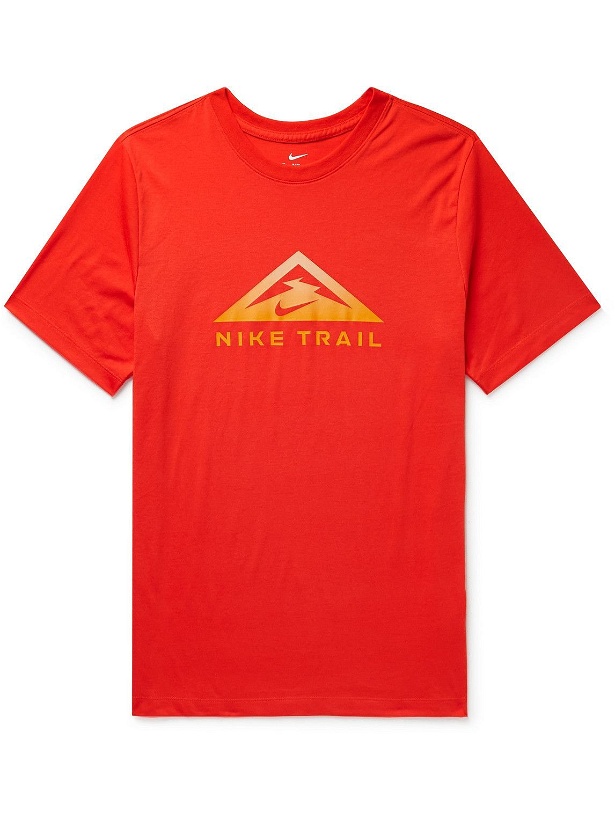 Photo: Nike Running - Trail Printed Dri-FIT T-Shirt - Red