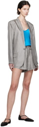 Silk Laundry Gray Slouch Shorts