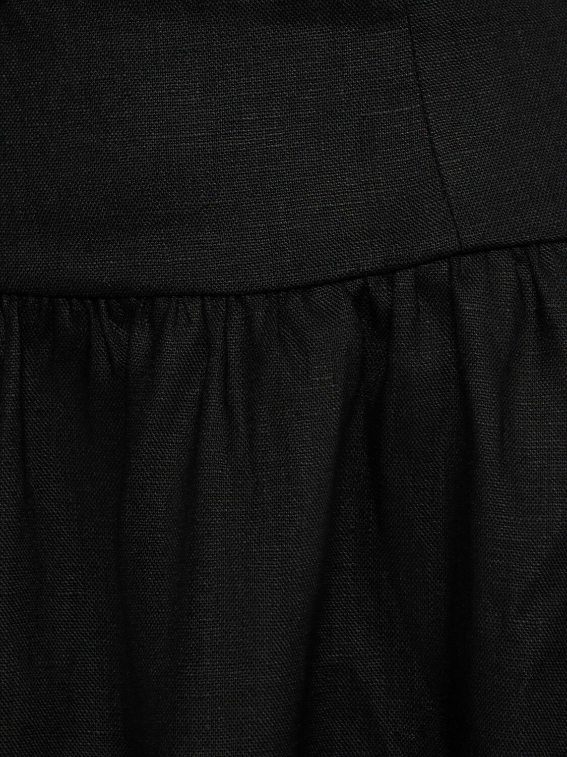 REFORMATION Sora Off-the-shoulder Linen Short Dress Reformation REFORMATION Sora Off-the-shoulder Linen Short Dress Reformation