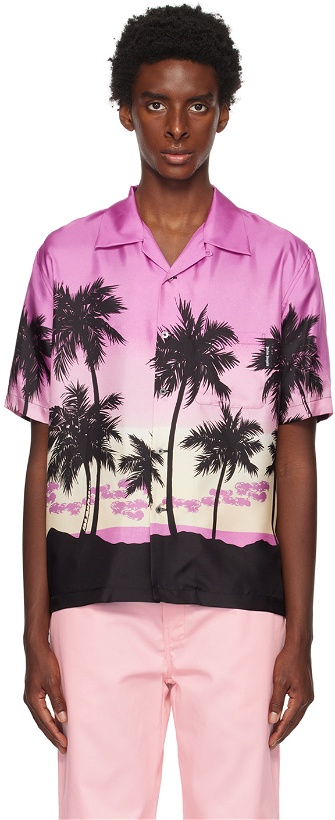 Photo: Palm Angels Purple & Black Sunset Shirt