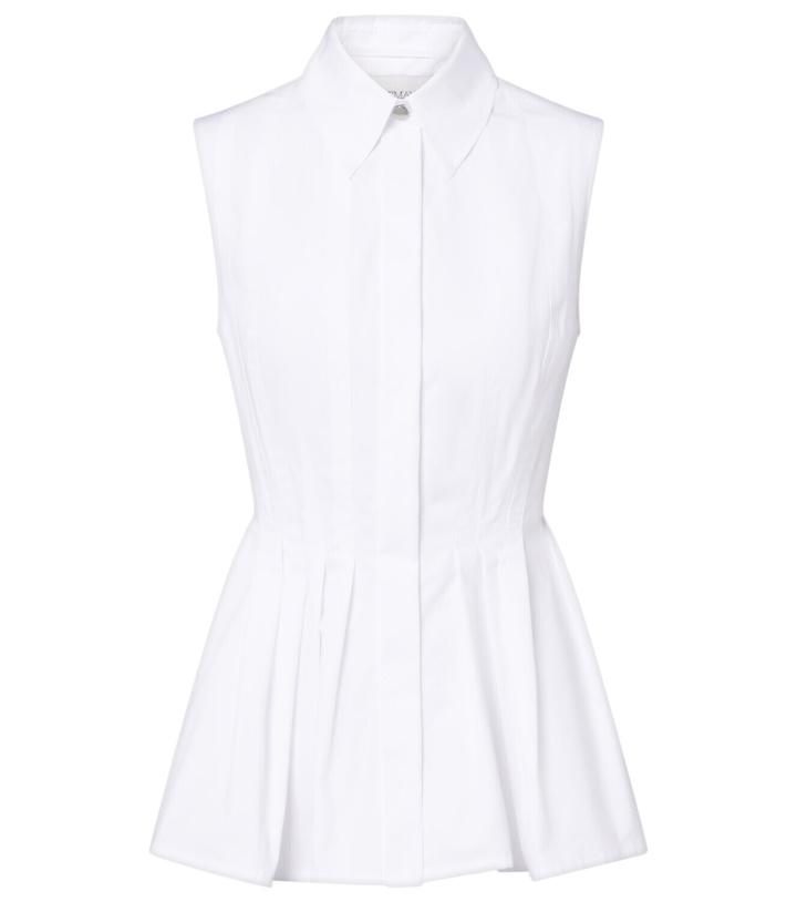 Photo: Sportmax Certosa peplum cotton poplin shirt