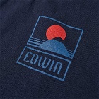 Edwin Men's Sunset On Mt. Fuji T-Shirt in Navy Blazer