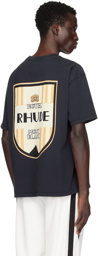 Rhude Black 'Mont-Blanc Hotel' T-Shirt