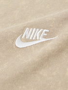 Nike - Sportswear Club Logo-Embroidered Cotton-Jersey T-Shirt - Neutrals