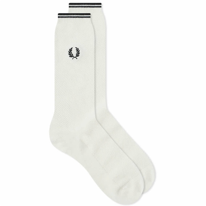 Photo: Fred Perry Authentic Men's Tipped Sock in Snow White/Black