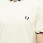 Fred Perry Authentic Men's Twin Tipped T-Shirt in Ice Cream