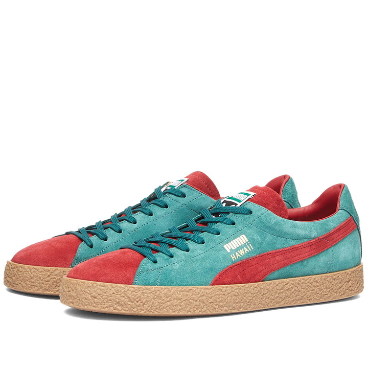 Photo: Puma Men's Hawaii OG Sneakers in Intense Red/Green