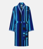 Versace Home Striped cotton terry bathrobe