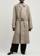 Maison Margiela Belted Cotton-blend Trench Coat Stone