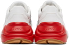 Gucci White & Red Rython Sneakers