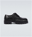 Bottega Veneta - Strut Grid lace-up leather shoes