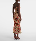 Rodarte Sheer floral velvet devoré slip dress