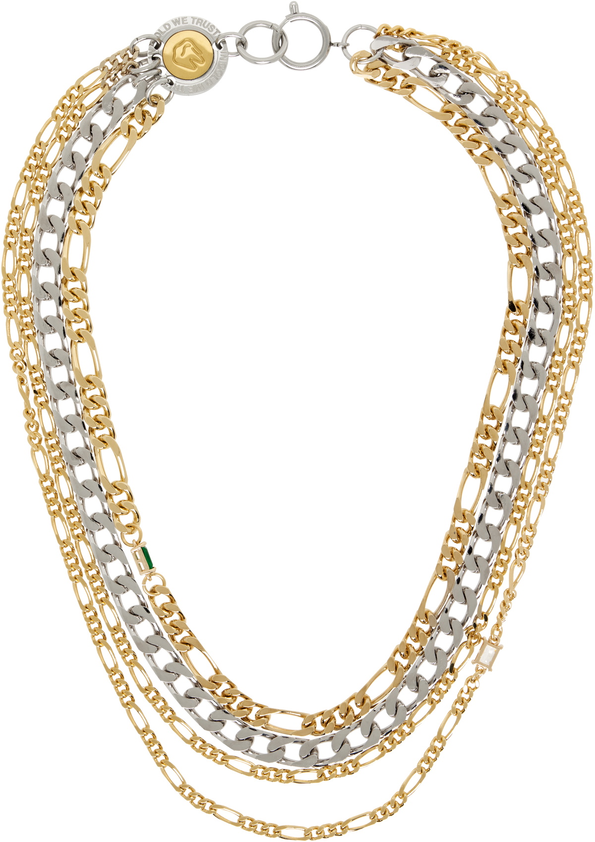 【IN GOLD WE TRUST PARIS】Bold Spike ネックレス IN GOLD WE TRUST PARIS: SSENSE Exclusive Gold Bold Spike