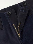 Junya Watanabe - Patchwork Straight-Leg Paneled Cotton-Twill Trousers - Blue