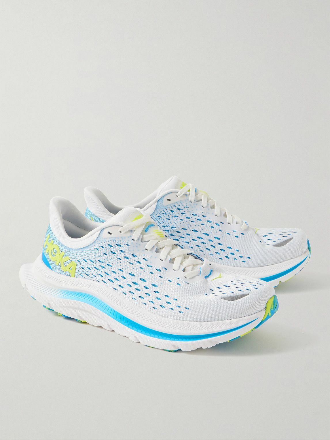 Hoka One One - Kawana Rubber-Trimmed Mesh Running Sneakers - Blue Hoka ...