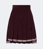 Thom Browne Cotton corduroy pleated miniskirt