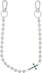 VEERT White Gold 'The Ball Cross' Keychain