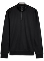 Boss Stimmann Half-zip Cotton-blend Sweatshirt Black