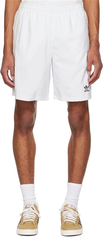 Photo: adidas Originals White & Beige Rekive Shorts