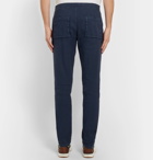 Loro Piana - Slim-Fit Stretch Linen and Cotton-Blend Drawstring Trousers - Blue