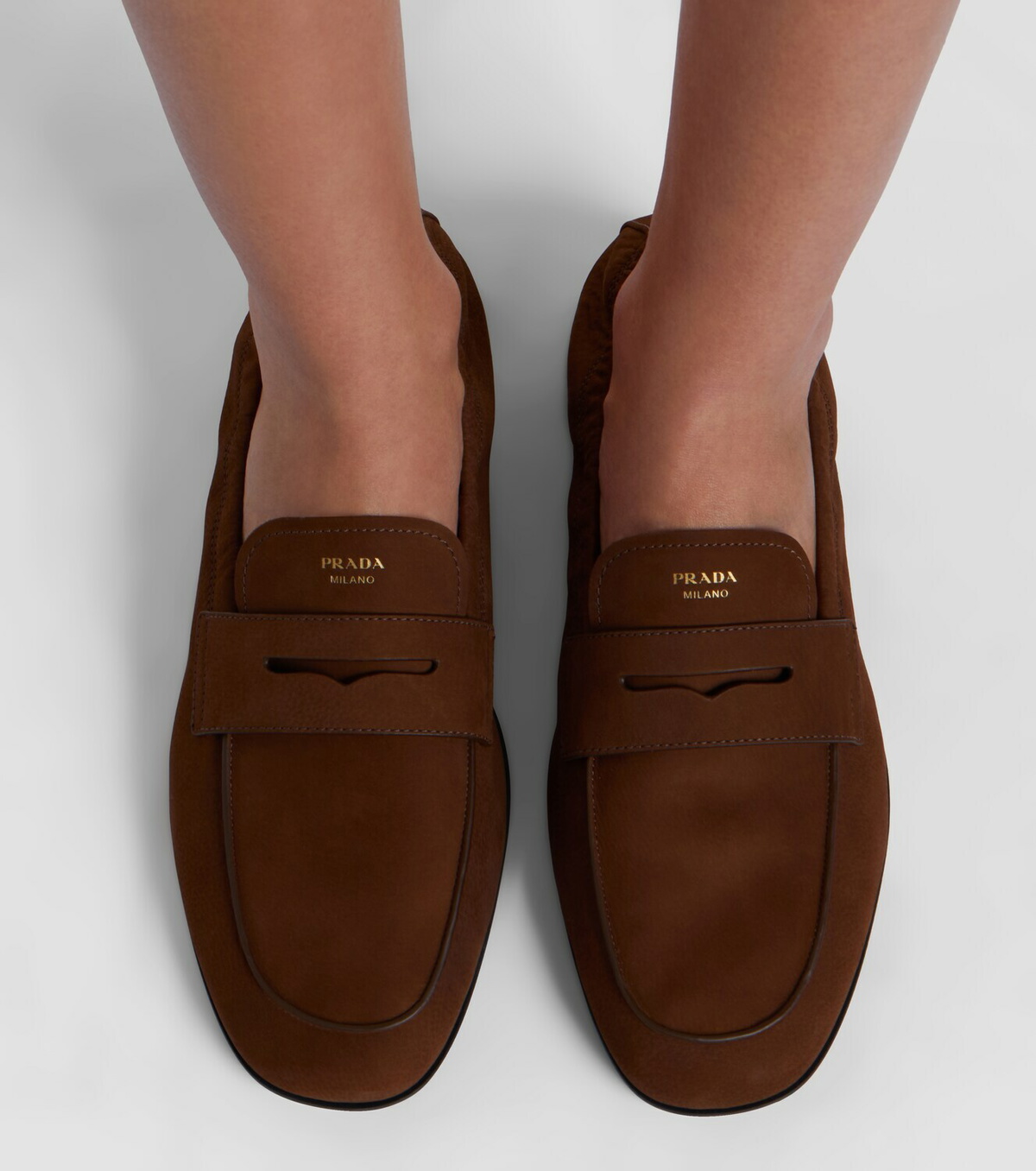 Prada Leather penny loafers