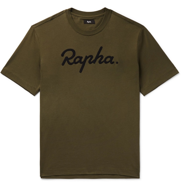Photo: Rapha - Logo-Embroidered Mélange Cotton-Jersey T-Shirt - Green