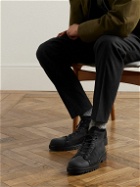 Mr P. - Jacques Chore Waxed-Suede Boots - Black