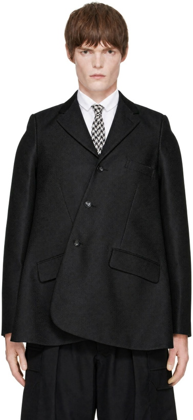 Photo: Comme des Garçons Homme Plus Black Dobby Cloth H Type Blazer