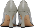 RECTO Gray Poppy Rounded Toe Heels