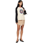 Versace Off-White & Black Printed Cotton-Jersey Regular T-shirt