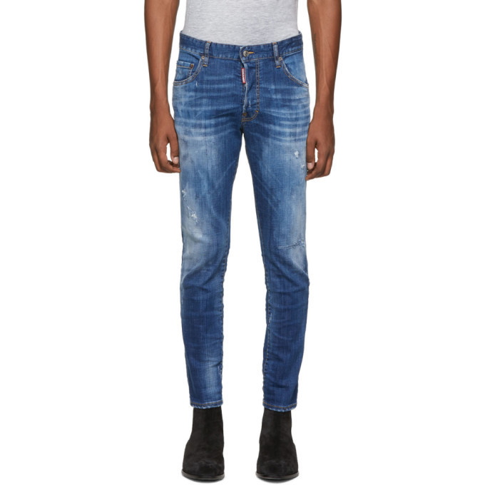 Photo: Dsquared2 Blue Distressed Skater Jeans