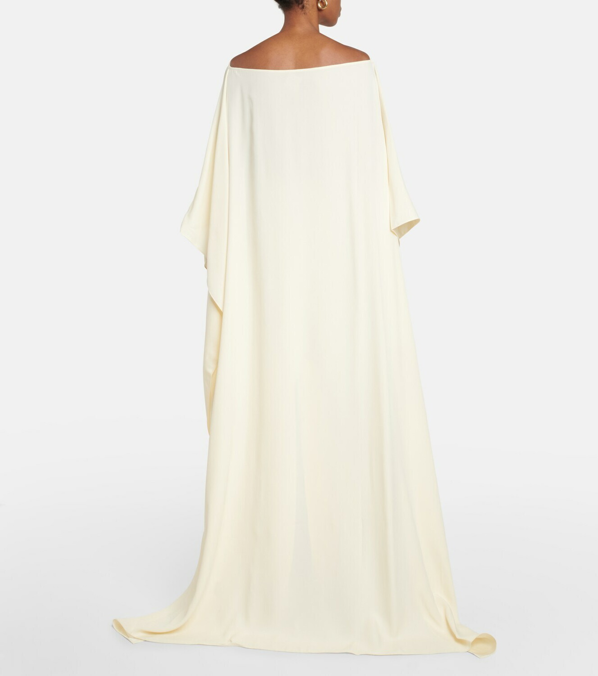 Taller Marmo Leggera cape-detail crêpe gown