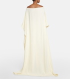 Taller Marmo Leggera cape-detail crêpe gown