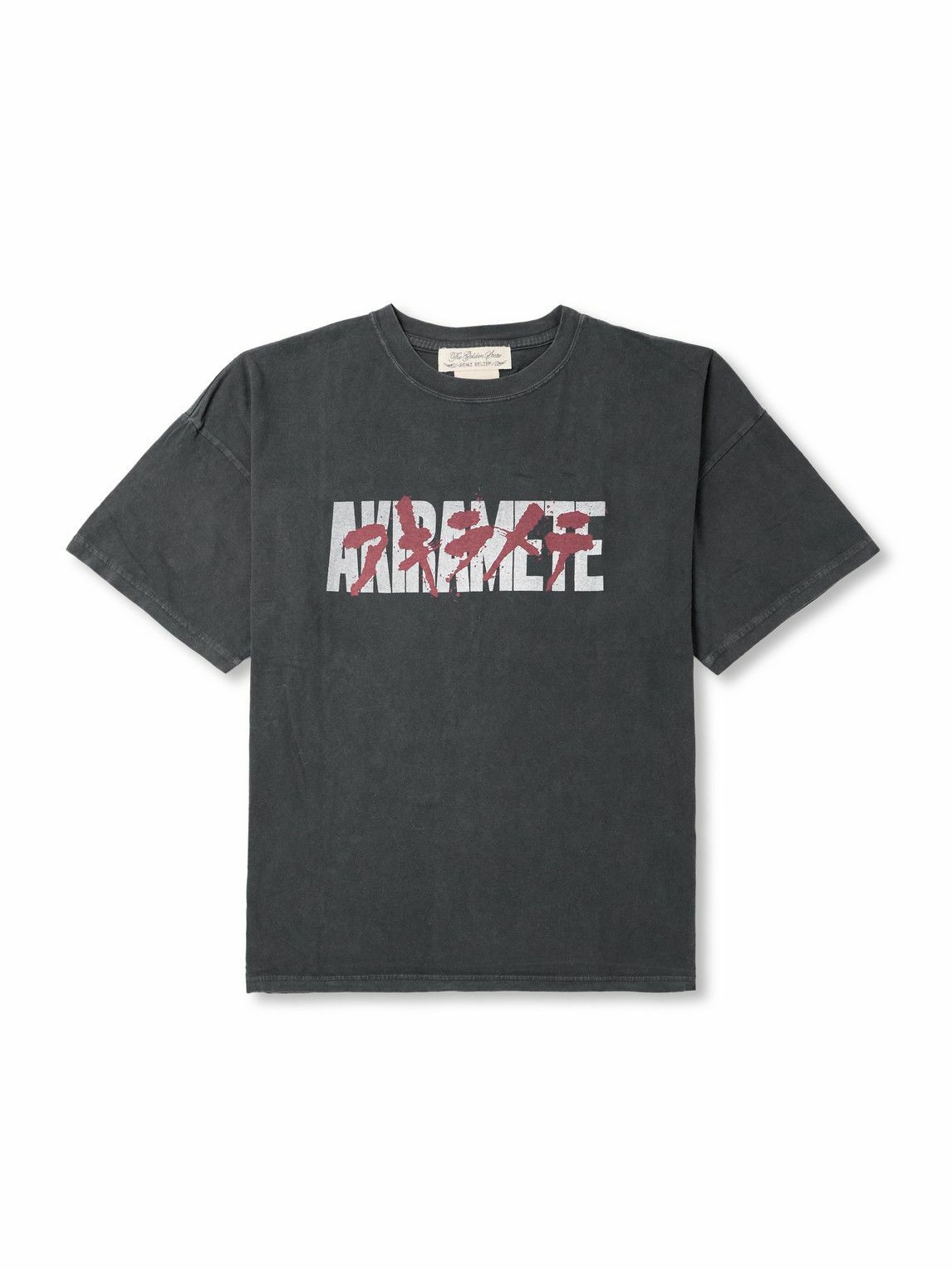 Remi Relief - Akiramete Printed Cotton-Jersey T-Shirt - Black Remi