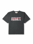 Remi Relief - Akiramete Printed Cotton-Jersey T-Shirt - Black