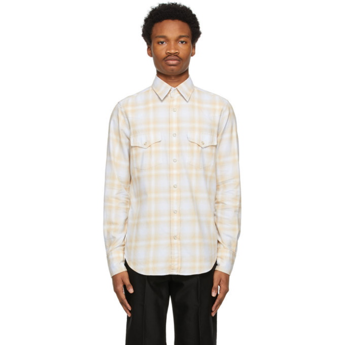 Photo: Tom Ford Yellow and Blue Check Leisure Shirt