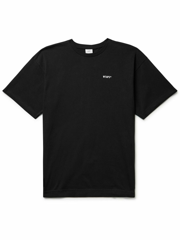 Photo: WTAPS - Standart Logo-Print Cotton-Jersey T-Shirt - Black