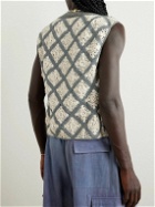 Story Mfg. - Tea Crocheted Organic Cotton Sweater Vest - Blue