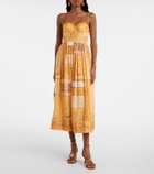 Zimmermann Lucky shirred cotton corset dress