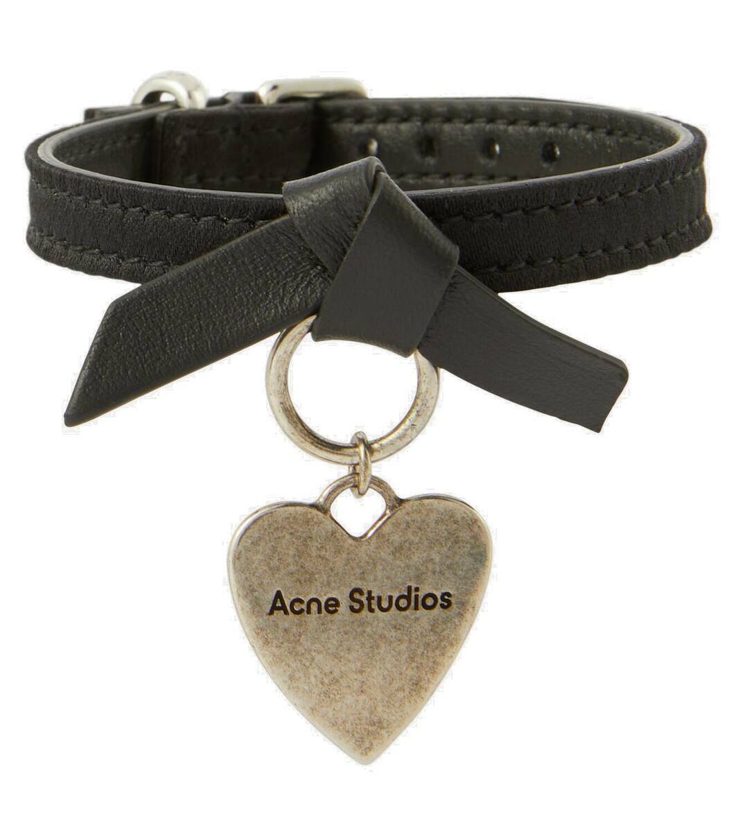 Acne Studios Women's Agoflus Heart Bracelet in Antique Silver Acne